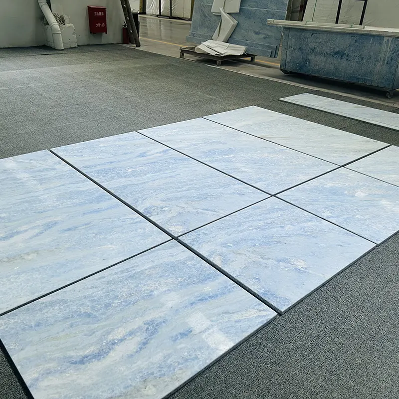 Blue Crystal Marble Accent Wall Kefele